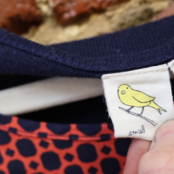 Anthropologie Yellow Bird Hi Low Top Shirt sz S Red Blue Tunic - Picture 5 of 8
